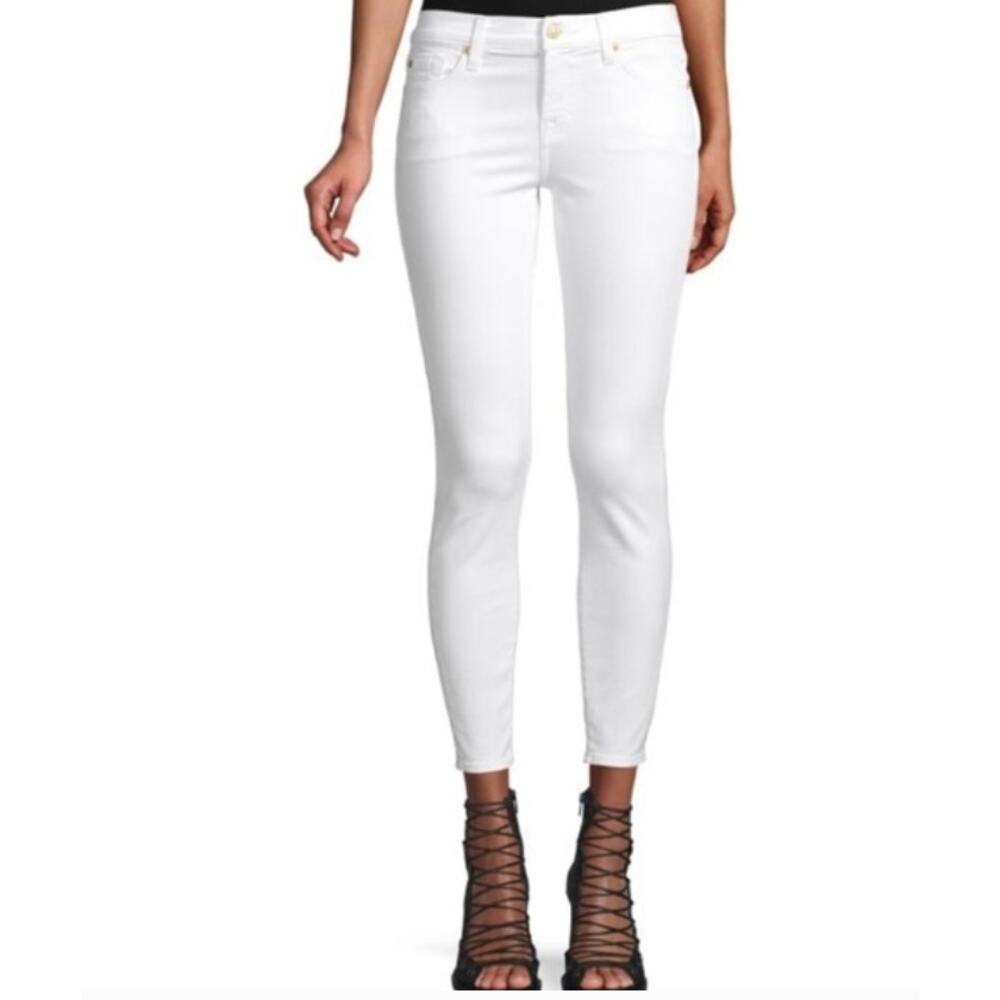 7 for All Mankind Ankle Gwenevere Jeans 27 4 White Seven Denim